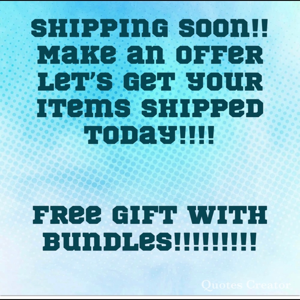 Shipping at noon!!!!! Make your offer soon!!!